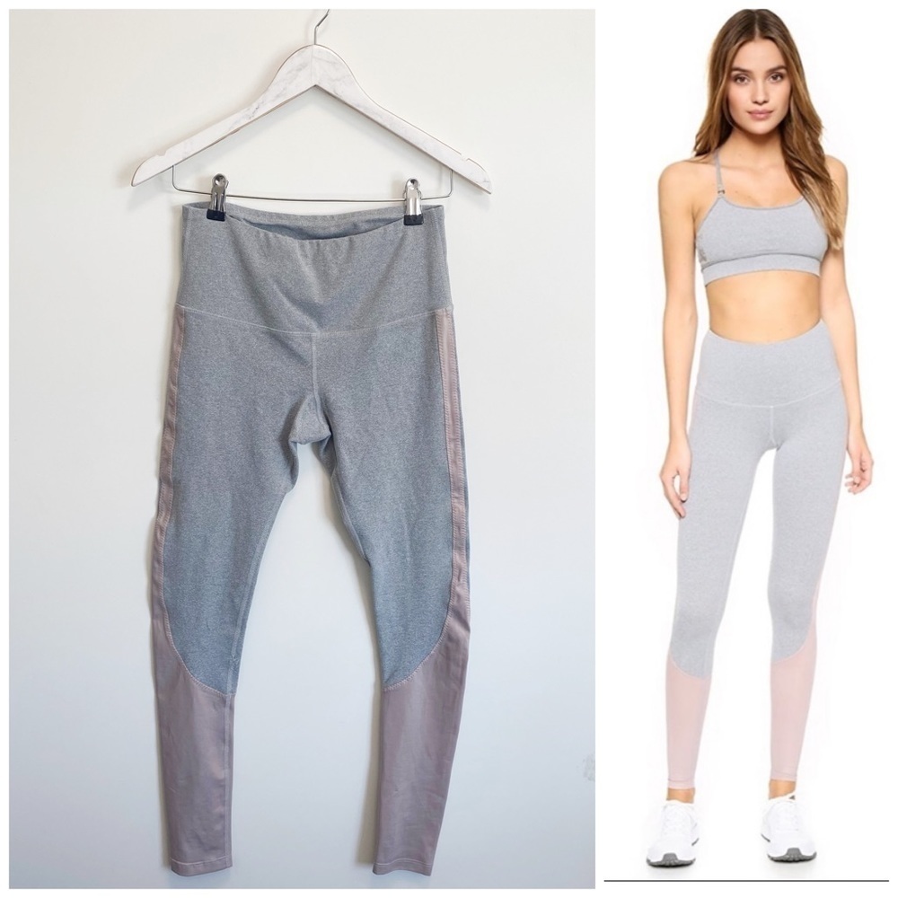 Splits59 Davis High Waisted Leggings Grey Pink Women’s Medium